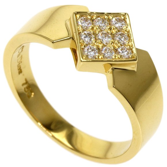 Dior Jewelry Christian Dior Diamond Ring K8 Yellow Gold Ladies